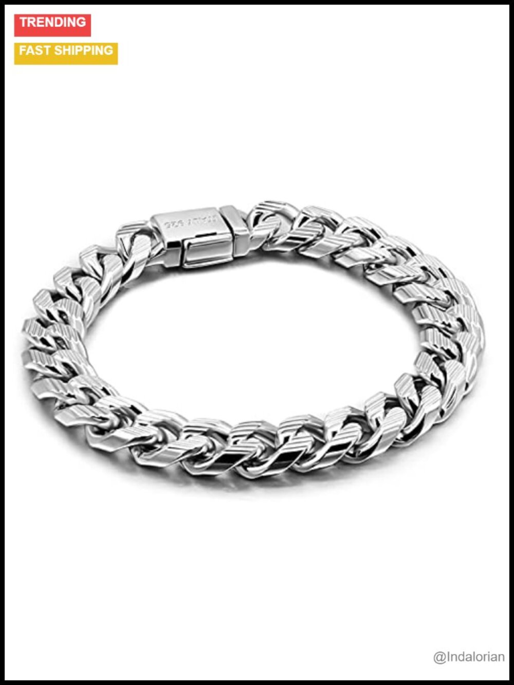 925 Sterling Silver Miami Cuban Link Bracelet 10-12mm Men's Heavy Curb Chain